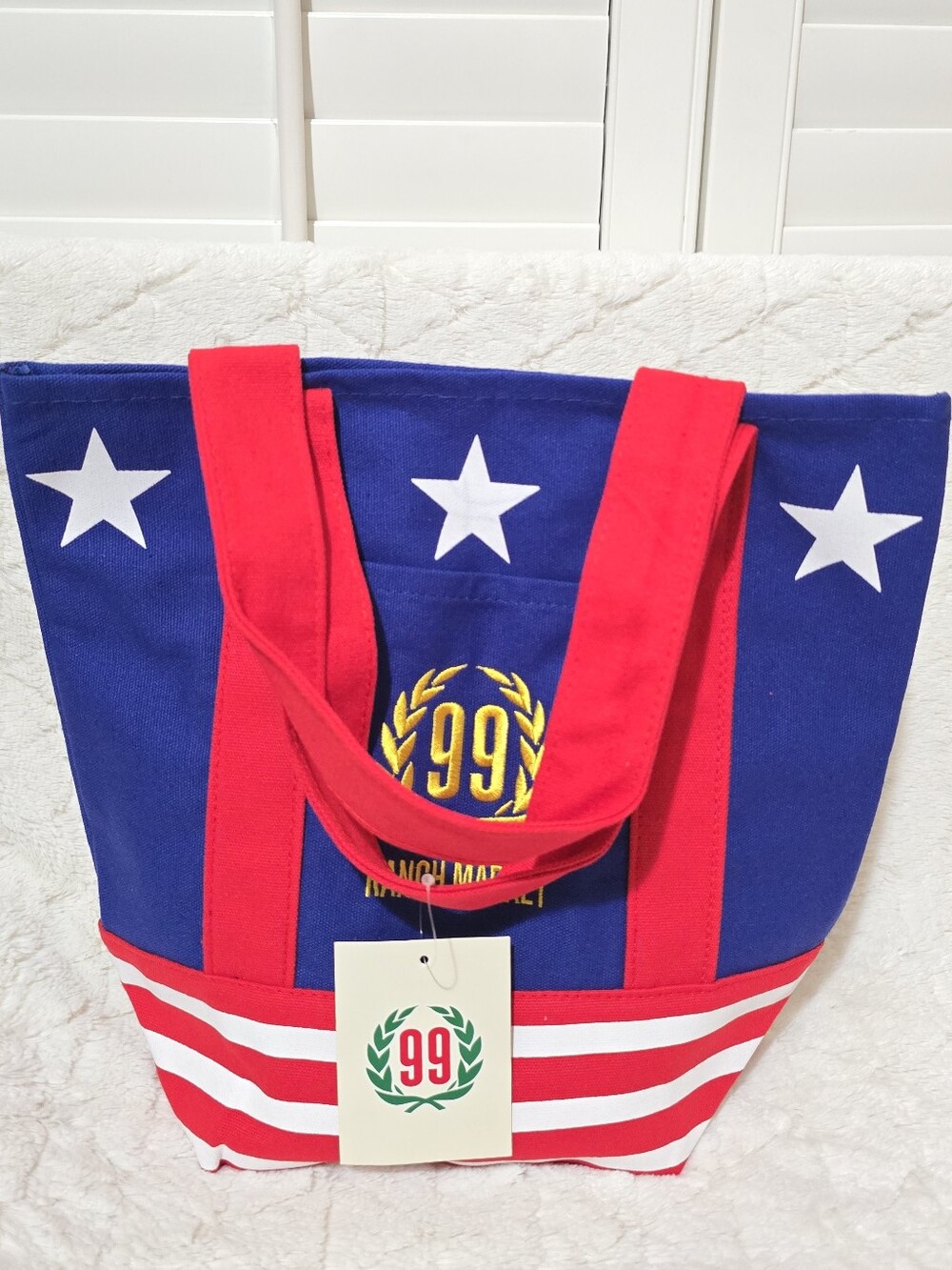 Women’s Blue & Red 99 Ranch Market Canvas Mini Tote Bag